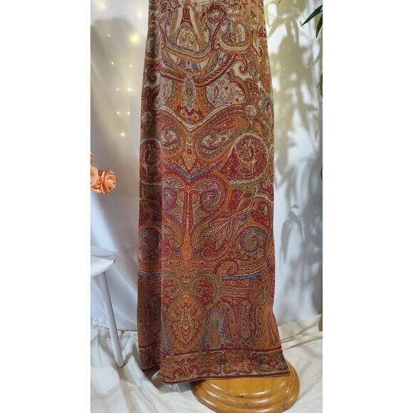 Vtg 90s Cynthia Howie for Maggie Boutique Boho Paisley Maxi Dress Size 12 Hippie - Picture 5 of 12